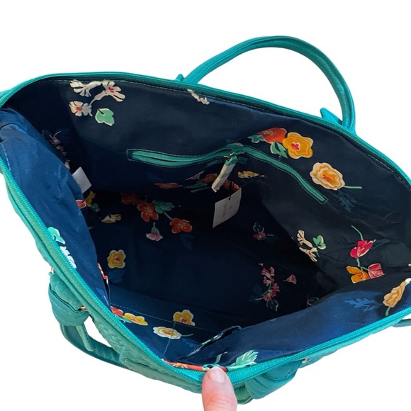 Vera Bradley Hadley-On The Go Multi fibre/Bag/Crossbody/Tote-NWT-Turquoise - Picture 8 of 13